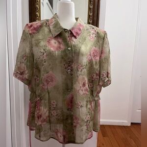 K & Company vintage women’s floral Blouse size 20W